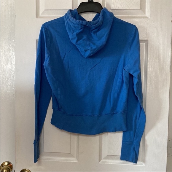 Y2K Junk Food Loves KITSON Cobalt Blue Little Miss Trouble Hoodie - Picture 4 of 10